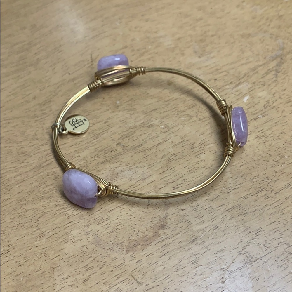 Purple Bourbon and Bow ties Bracelet